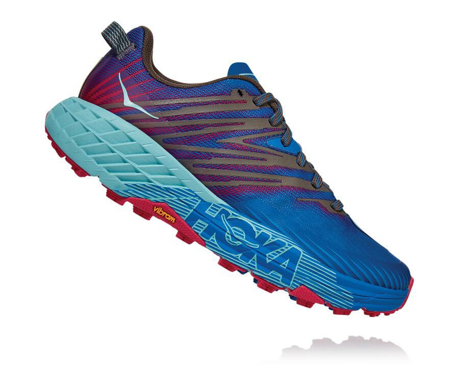 Hoka Australia One One Speedgoat 4 - Womens Trail Shoes Blue - JOTGP-9628